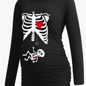 Black Skeleton Maternity shirt
